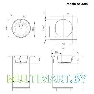 Кухонная мойка MAUNFELD Medusa 485 MFQS-485B (черный) картинка 3